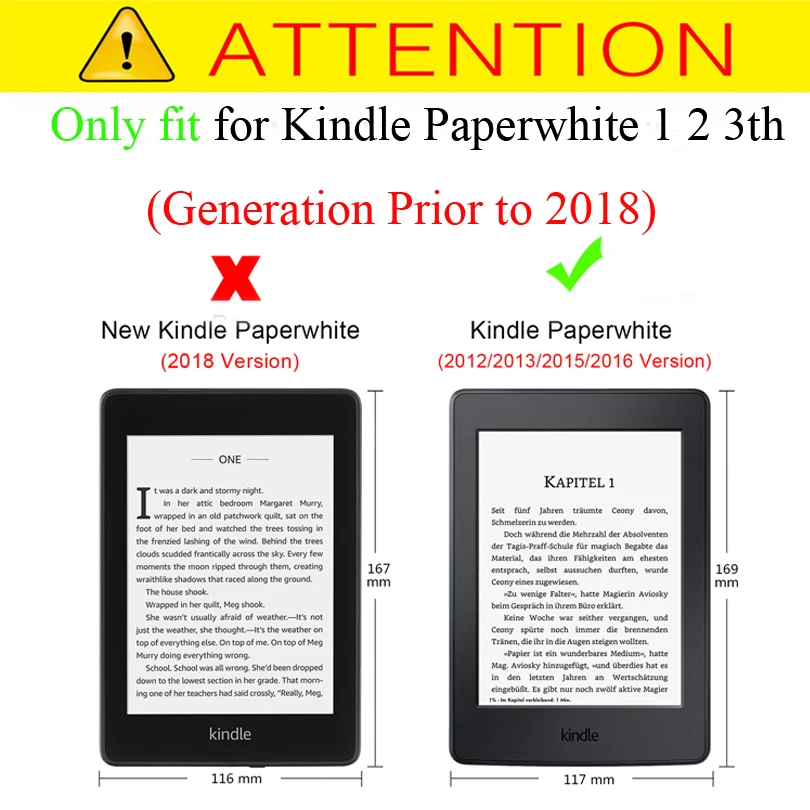 Умный Магнитный чехол для Amazon Kindle Paperwhite 1 2 3 6 дюймов Ультратонкий планшета с