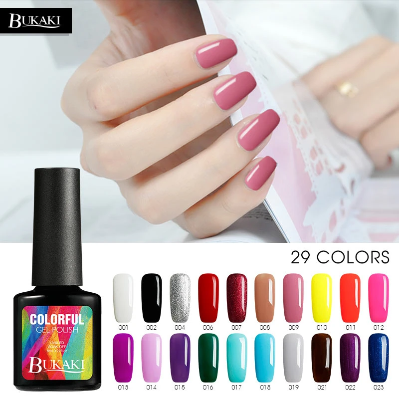 BUKAKI гель лак для ногтей замачиваемый Гель маникюр УФ Цвет|gel polish manicure|nail soak offgel nail |