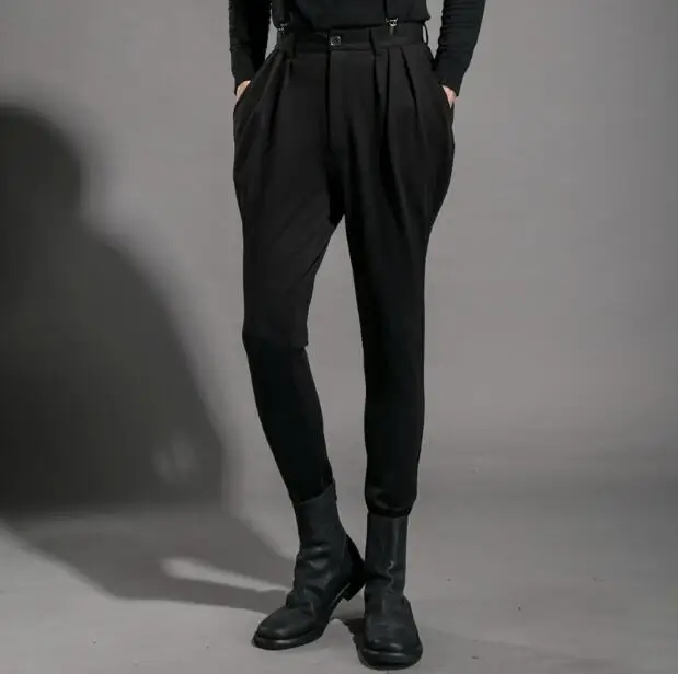 2019 тренд Новый стилист волос одежда ботинки брюки мужские тонкие повседневные