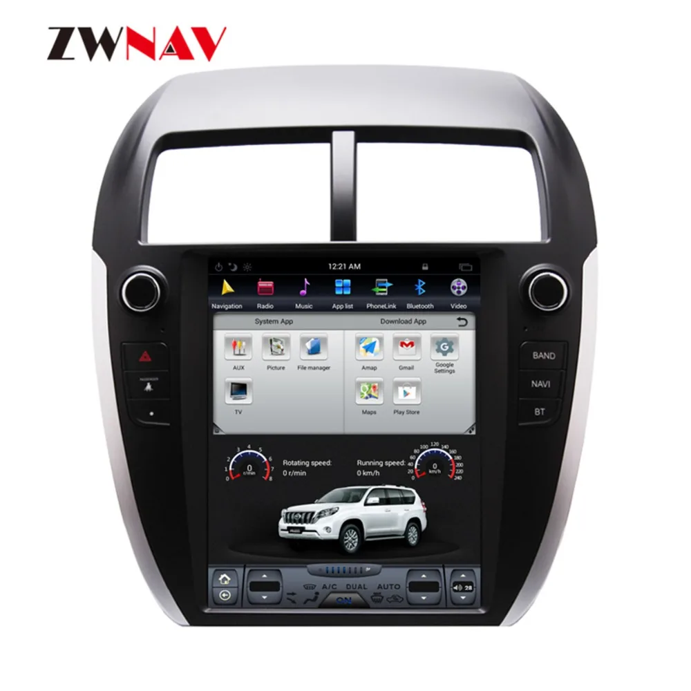 ZWNVA Tesla ips экран Android 7,1 автомобильный радиоприемник с навигацией GPS для Mitsubishi ASX RVR 2010- Outlander 2012- Без CD плеера