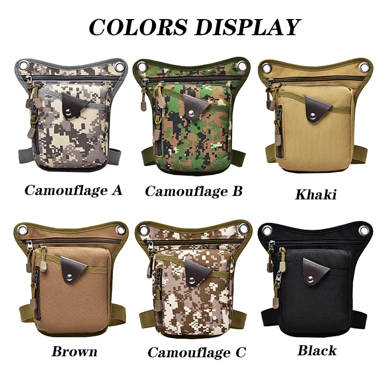 Fashion Nylon Men Legsbag New Unisex TacticalLeg Fanny Pack Casual Boys Waist Bags Multi-function Crossbody Shoulder Bags Male