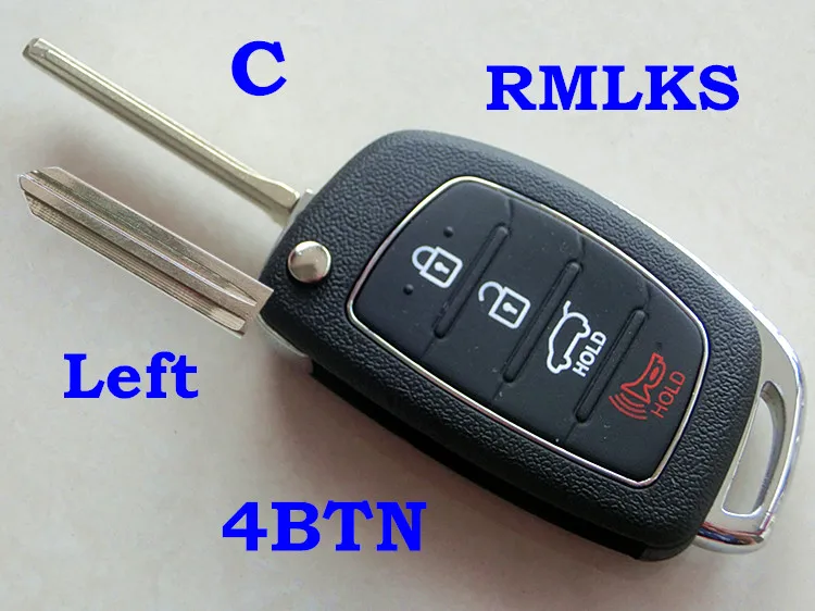 RMLKS корпус дистанционного ключа подходит для Hyundai 4 кнопки SANTA FE ix35 i30 складной