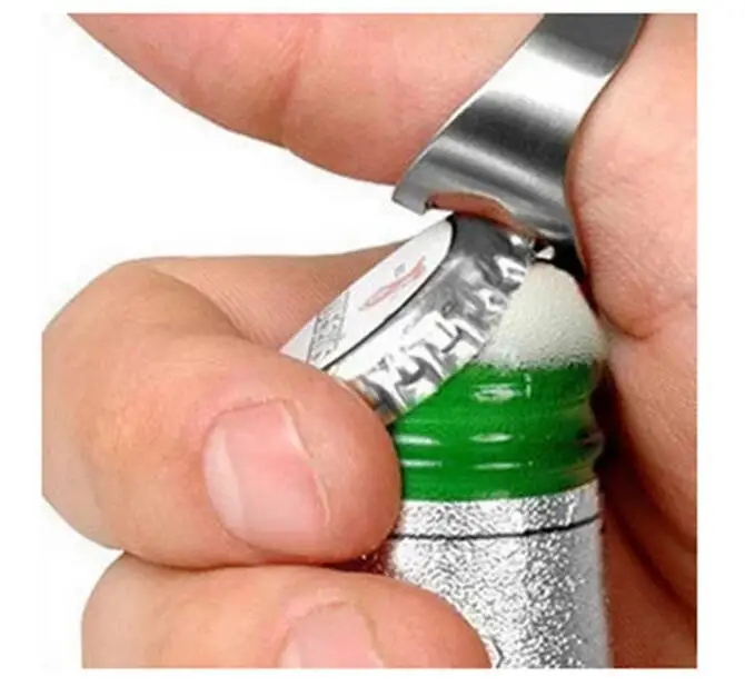 

1Pcs Creative Stainless Steel Finger Ring Ring-Shape Beer Bottle Opener for Beer Bar Tool