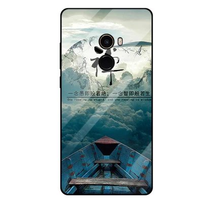 Чехол для xiaomi mi x, чехол из закаленного стекла с изображением звездного неба+ TPU Edge, тонкая жесткая задняя крышка для xiaomi mi x 1 mi x1, чехол для телефона - Цвет: A14