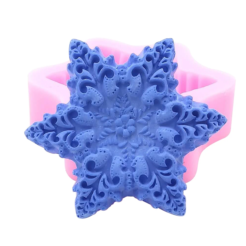 Пищевая Снежинка DIY силиконовая форма для мыла декоративная творчества