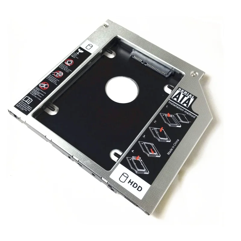 Новый жесткий диск Caddy IDE SATA 2 й bay брекет модуль Tray 12 7 мм расширение памяти для