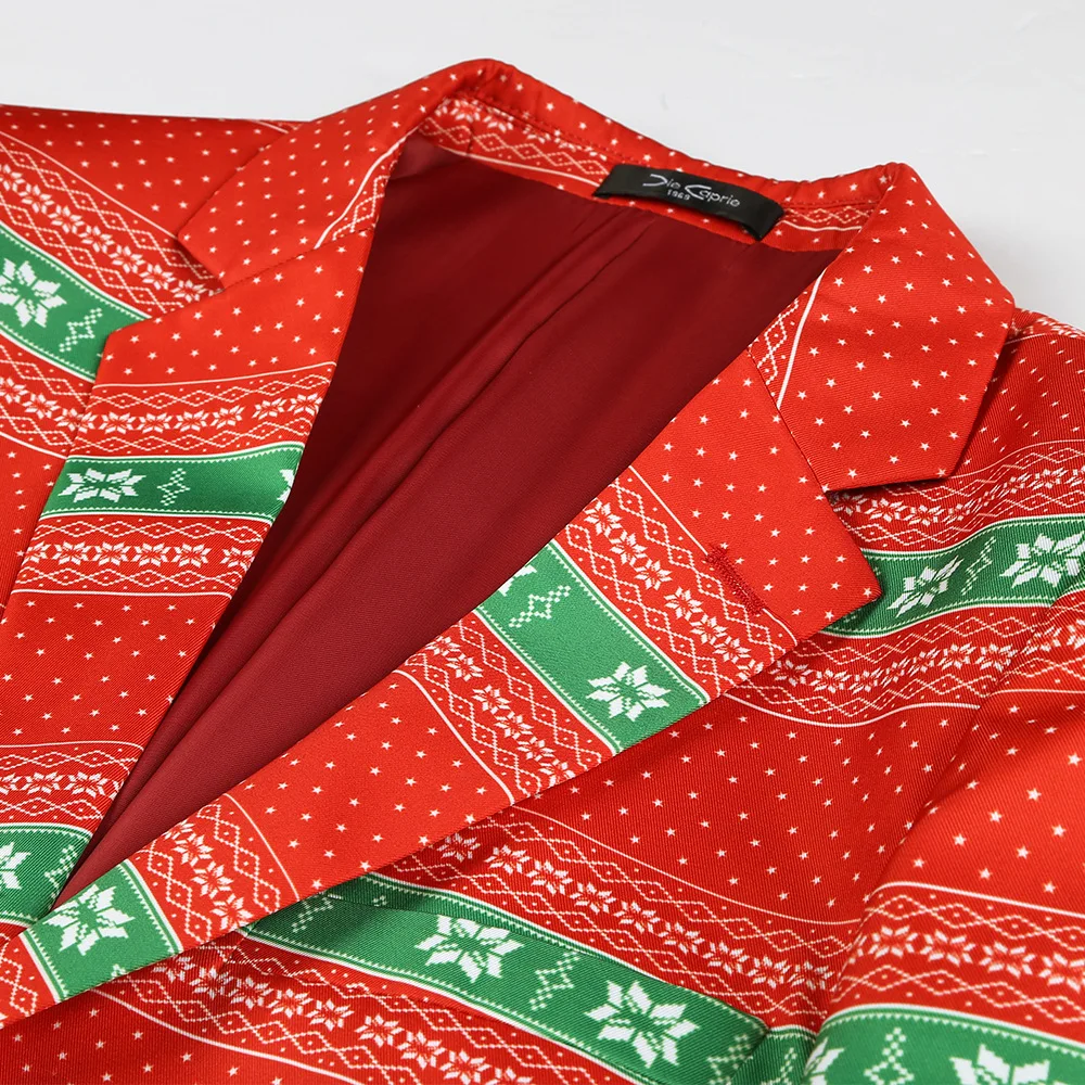 2018 новые рождественские костюмы вечерние праздничная одежда для мужчин Slim Fit