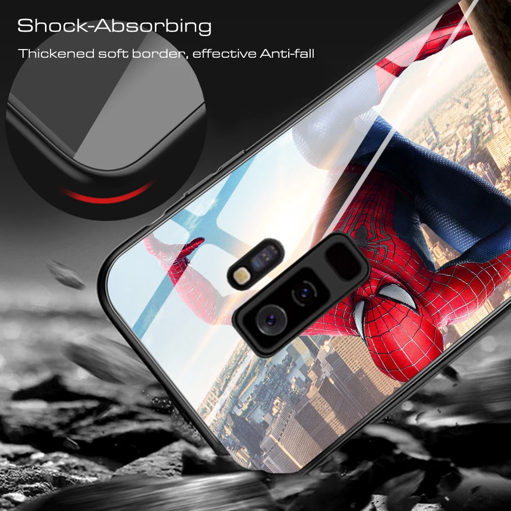 Стеклянный чехол для телефона Marvel для samsung Galaxy S6 S7 S8 Plus Edge, Жесткий Чехол для телефона samsung S8 S9 Plus Note8, задняя крышка