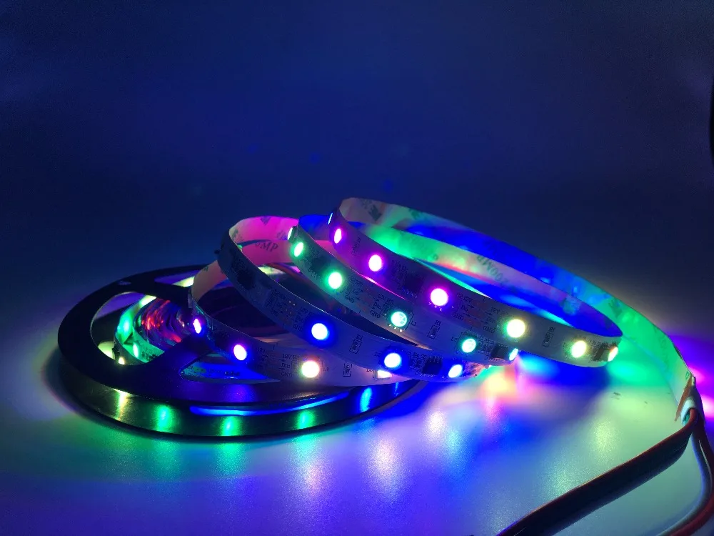Высокий светильник светодиодный DC12V WS2811 цветных(RGB) светодиодных лент светильник адресуемый 30/48/60 светодиодов/m Led Пиксели внешний 1 IC Управление 3 светодиода
