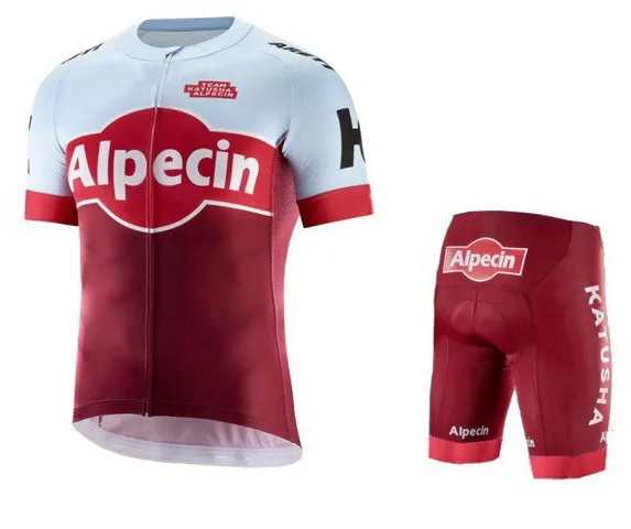 2018 KATUSHA ALPECIN Мужская велосипедная Джерси с коротким рукавом одежда нагрудниками