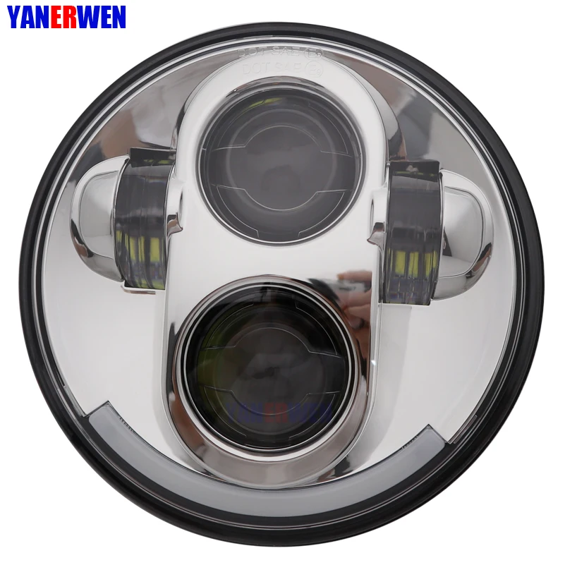 5 75 &quotдюймовый светодиодный проектор фар мотоцикла 40 Вт Hi/Lo луч фары для Dyna Led 3/4