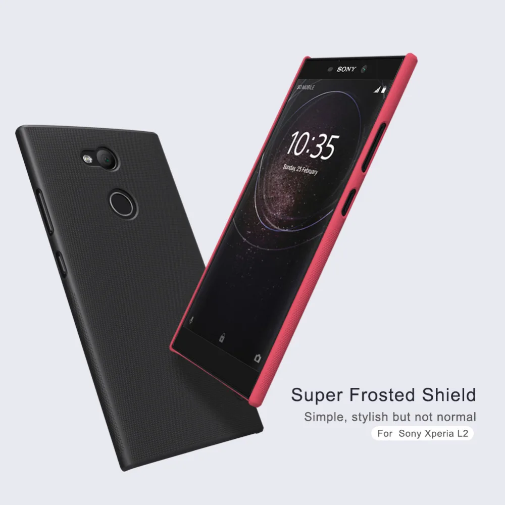Nillkin простой Чехлы для sony Xperia L2 корпус Пластик твердый переплет сопротивление