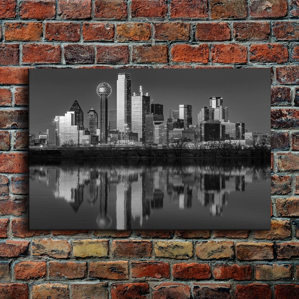 Картина на холсте постер настенная живопись 1 предмет Dallas Skyline домашний декор