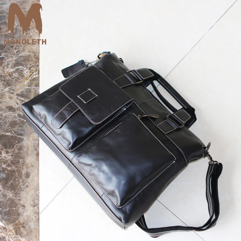 MONOLETH 100% пояса из натуральной кожи бренд бизнес кожаный портфель для ноутбука