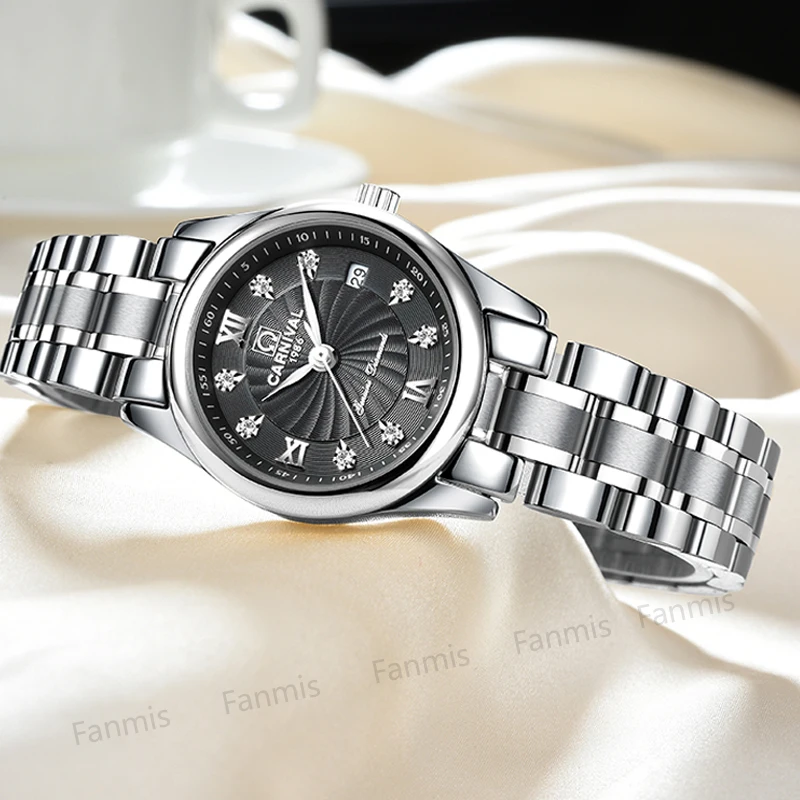 Мода Карнавал Для женщин Diamond кварцевые часы женские наручные сапфир