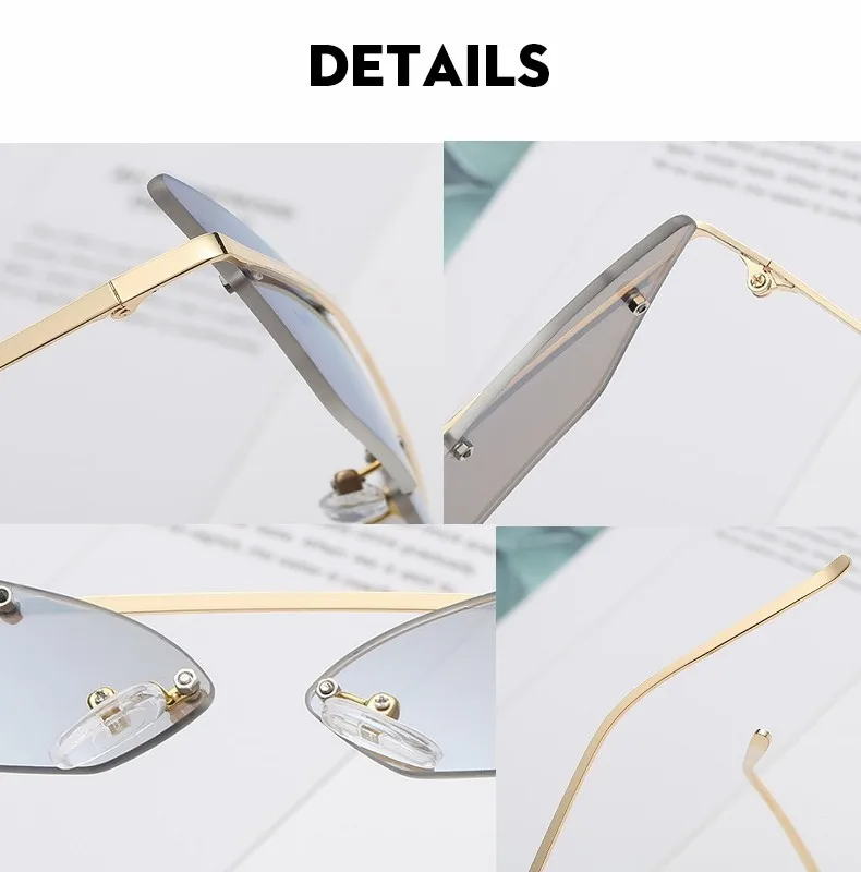

MYT_0130 Fashion Cat Eye Sunglasses Women Metal Color Film Glasses Ocean Glasses Versatile Sunglasses Retro Eyewear UV400