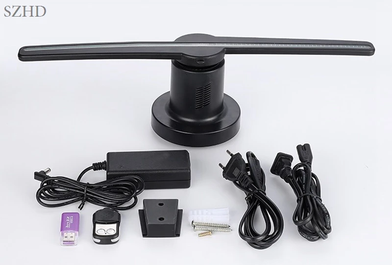 Новейший дешевый голографический вентилятор 384 светодиодов wifi app 42 см 3d дисплей с