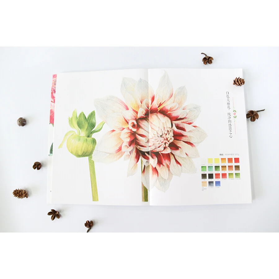 Альбом для рисования цветов и растений взрослых детей (+ 1 Закладка) |