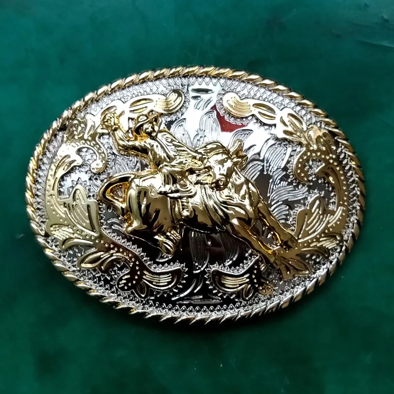 1 Pcs Silver Lace Gold Rodeo Cowboy Metal Belt Buckle For Men's Jeans Head | Дом и сад