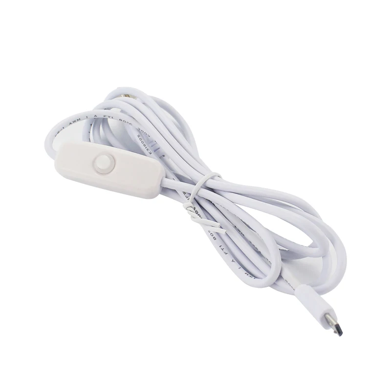 Raspberry Pi мощность кабель с кнопкой включения/выключения белый питание провода