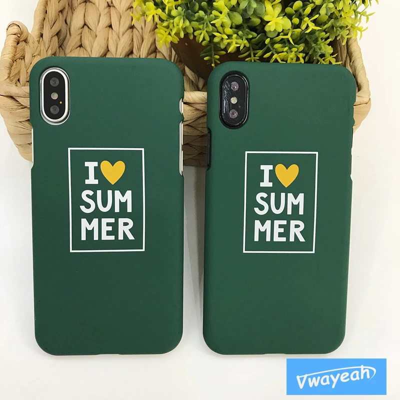 Любовь Сердце для IPhone X 10 6 6S 7 8 плюс простоте творчески текст Письма Алфавит Лето