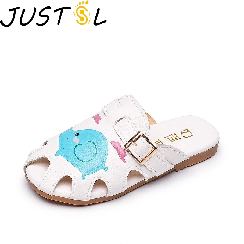 Детские тапочки JUSTSL Новинка лета 2019 обувь для мальчиков и девочек с милыми