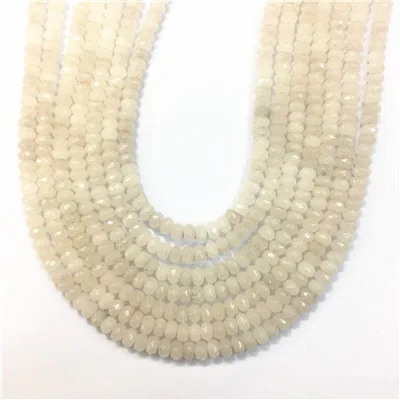 white crystal Газель Новое поступление натуральный камень граненые счеты цветные бусины 6*4 мм 100 шт для самостоятельного изготовления ювелирных изделий браслет ожерелье - Цвет: white crystal