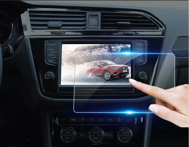 Автомобильный навигатор GPS Экран Стекло Сталь Защитная пленка для Volkswagen VW Tiguan 2017