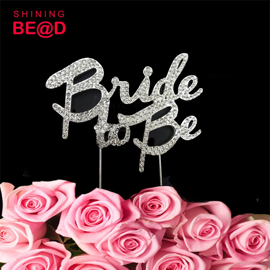 10 шт./лот + серебряные топперы для свадебного торта со стразами|bride to be|lot lotlot 10pcs |