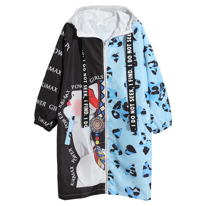 2019 Женская Солнцезащитная одежда для женщин с принтом новая летняя длинная