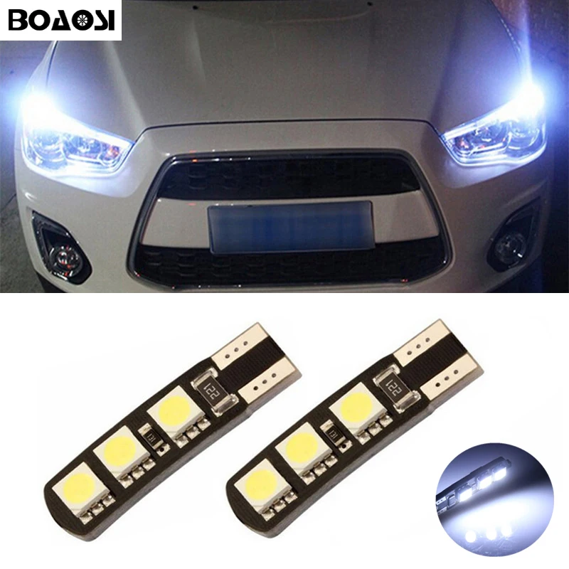 BOAOSI 2x T10 светодиодный W5W samsung 5050SMD Автомобильный светодиодный светильник для Mitsubishi asx lancer 10 outlander 2013 pajero l200 Expo
