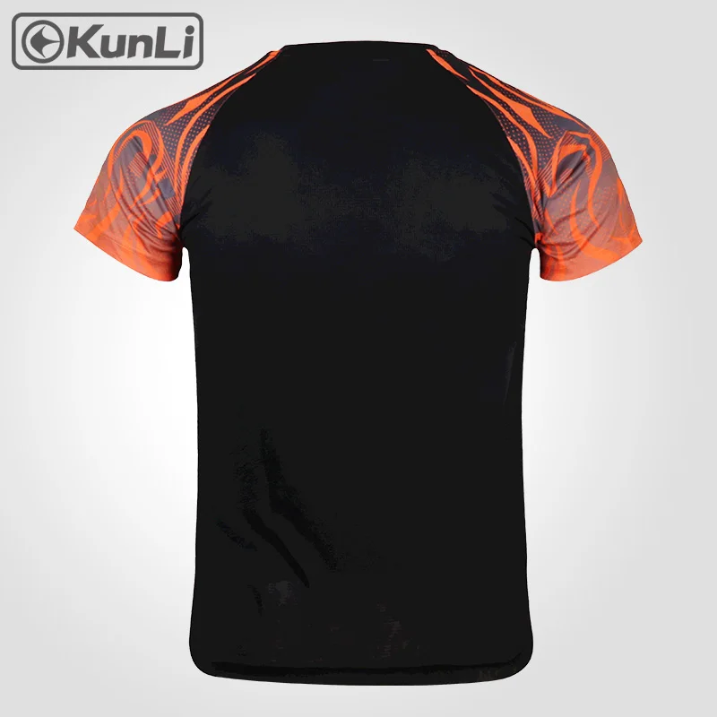 Kunli short tennis shirt men outdoor sports badminton clothing running clothing T-shirt basketball Volleyball shirt