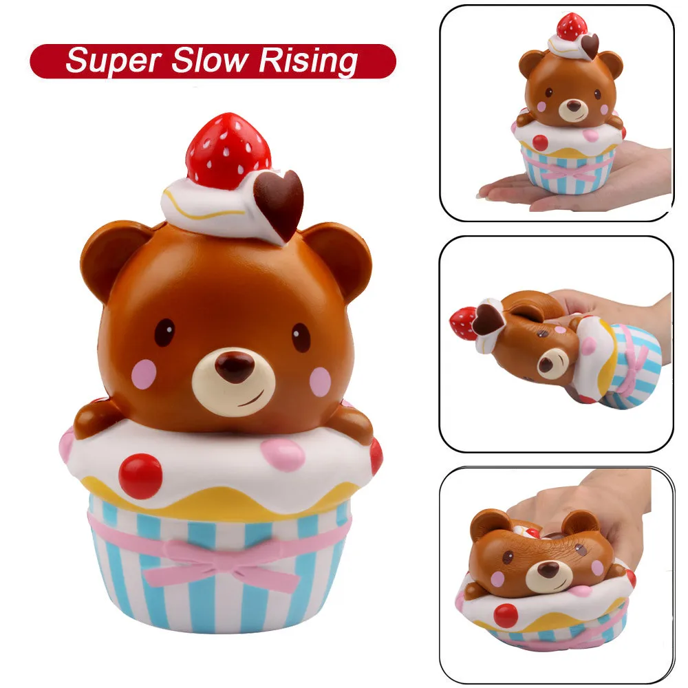 Squishies очаровательные медвежьи медленно Восстанавливающий форму крем