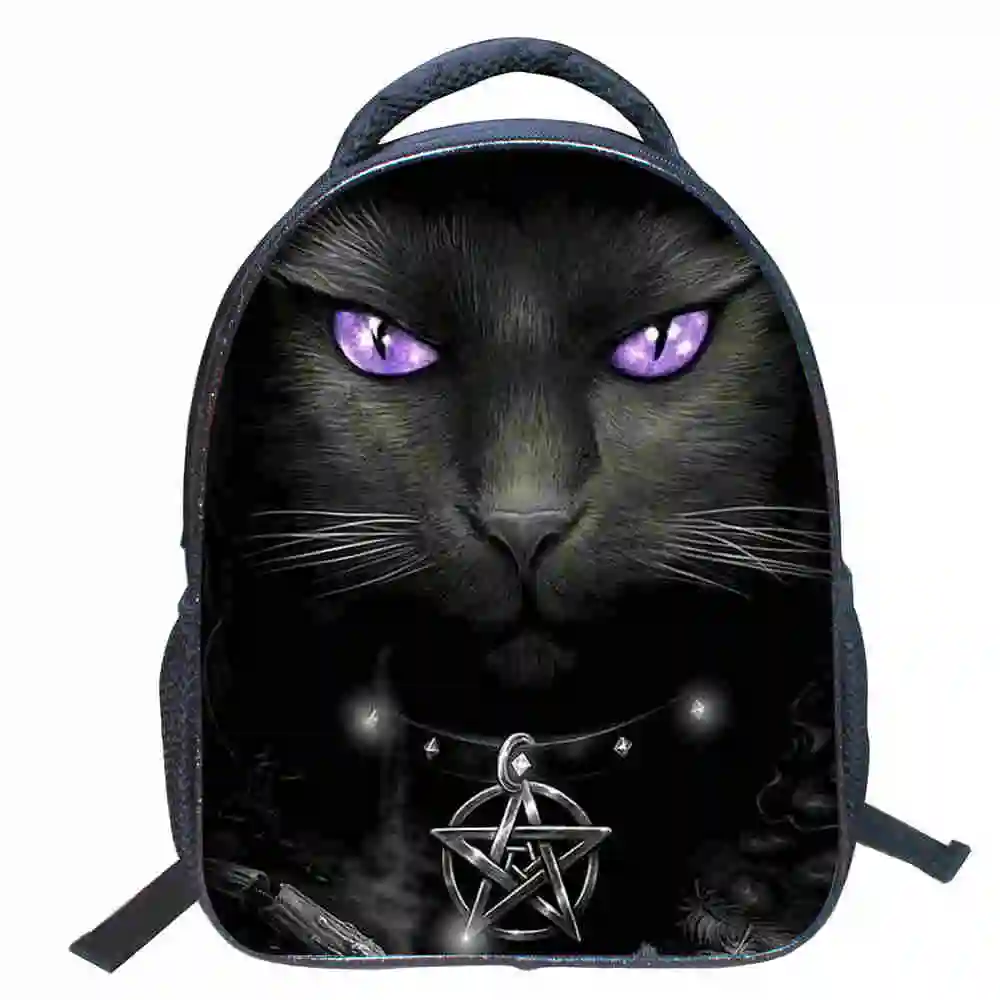 Рюкзак The Witching Hour Черный Повседневный школьный рюкзак с аниме котом для