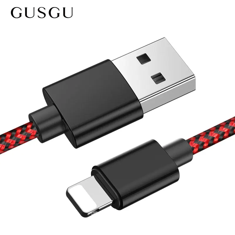 USB-кабель GUSGU для быстрой зарядки и синхронизации данных в нейлоновой оплетке iPhone