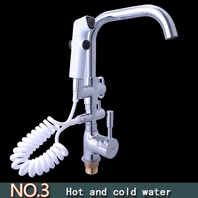SPRING SUMMER Brass mixer tap cold water kitchen faucet kitchen sink Multifunction shower - Цвет: NO.3
