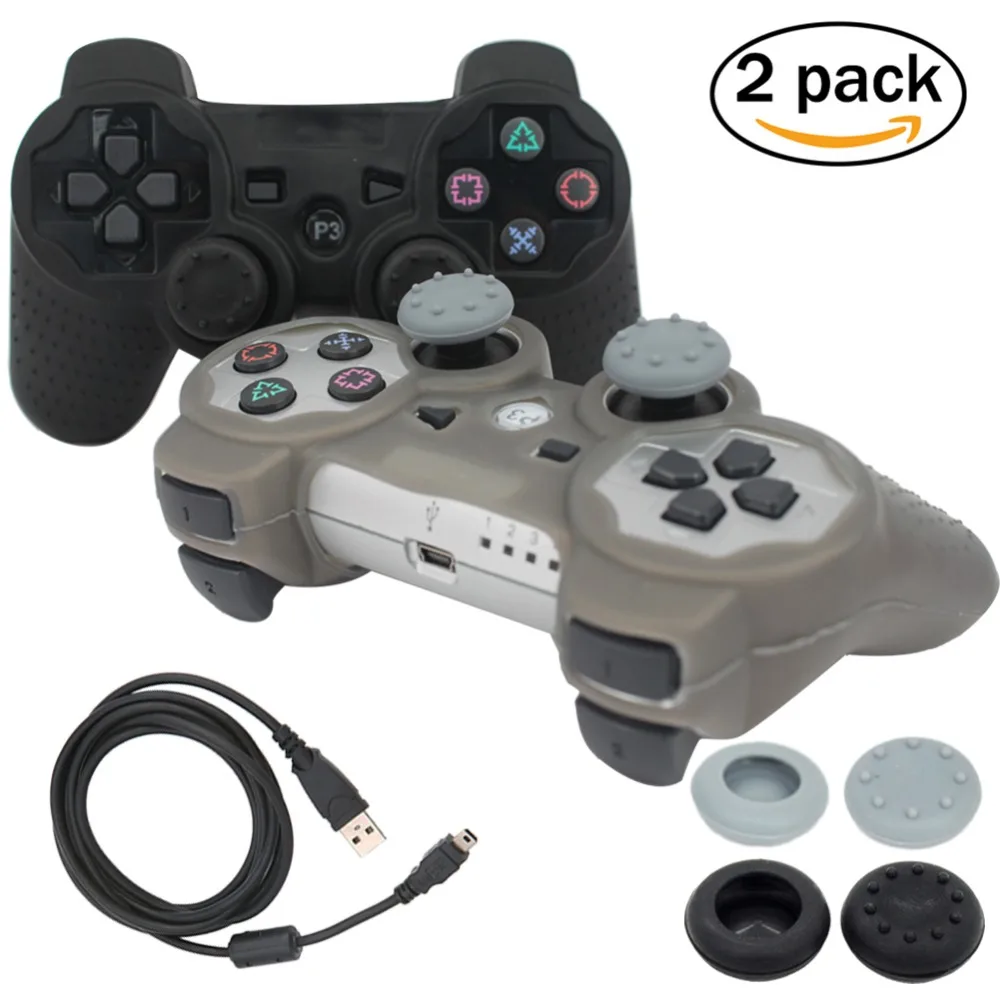 SIXAXIS blueloong 2 шт. красный и синий цвет беспроводной Bluetooth Джойстик Геймпад для dualshock 3