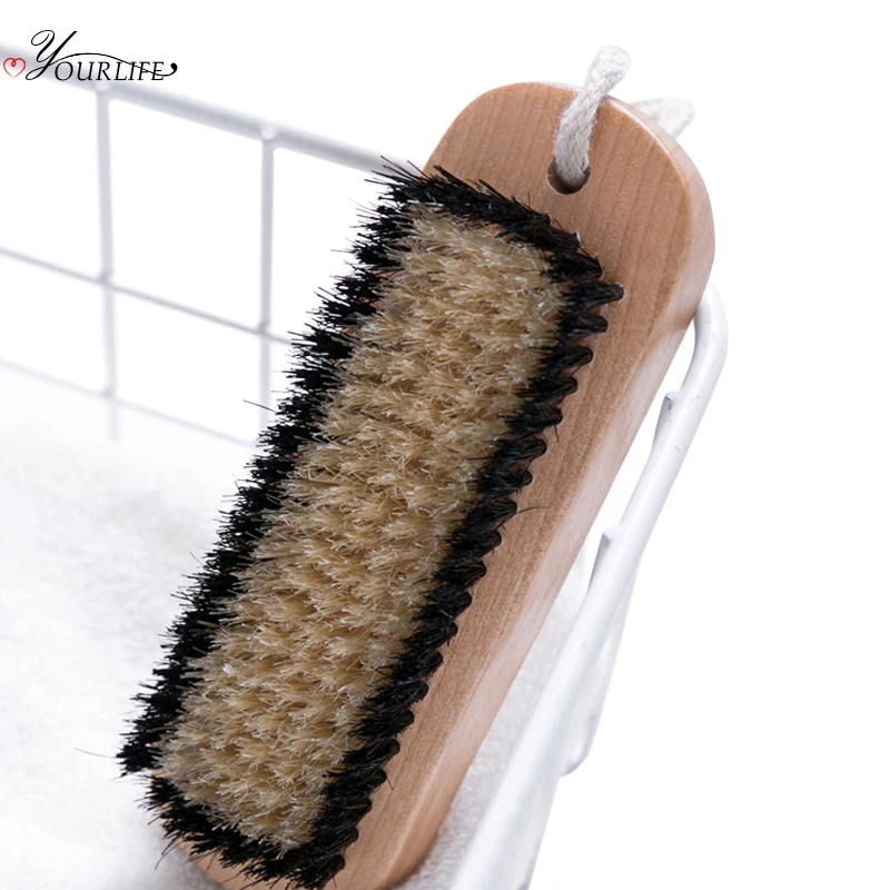 OYOURLIFE многофункциональная деревянная щетка для обуви свиная щетина мягкий