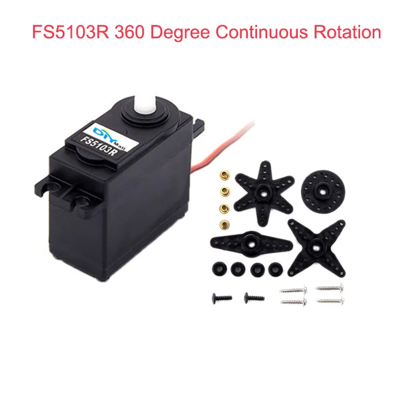 Feetech FS5103R 3kg. cm 360 градусов непрерывное вращение Радиоуправляемый мотор сервопривода аналоговый для робота умного автомобиля FZ3413