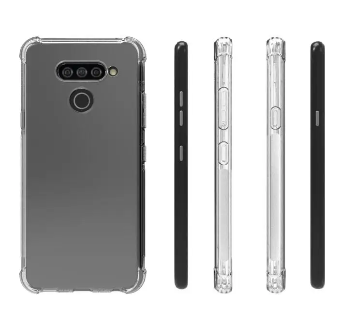 Для LG Q60 K50 K40 K12 Max Plus Prime прозрачный чехол + закаленное стекло Мягкий ТПУ гелевый