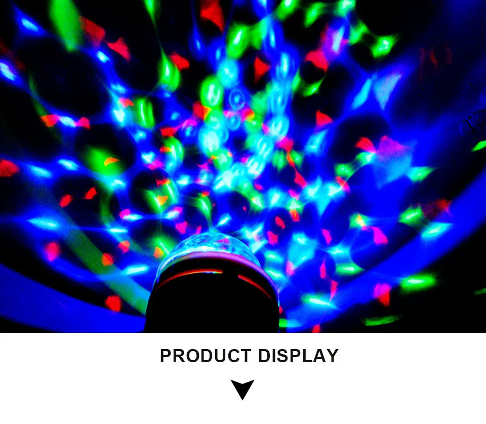 Авто вращающийся праздничный RGB светодиодный светильник E27 3 Вт 85-265 в кристальная Волшебная Лампа для проектора DJ диско сценический светильник для рождественской вечеринки