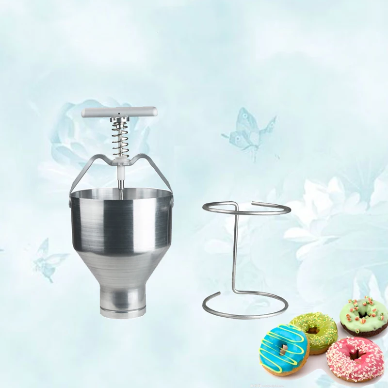 

Stainless Steel Mini Manual Donut Making Machine Cake Donut Hopper Commercial Household Donut Molding Machine T-03