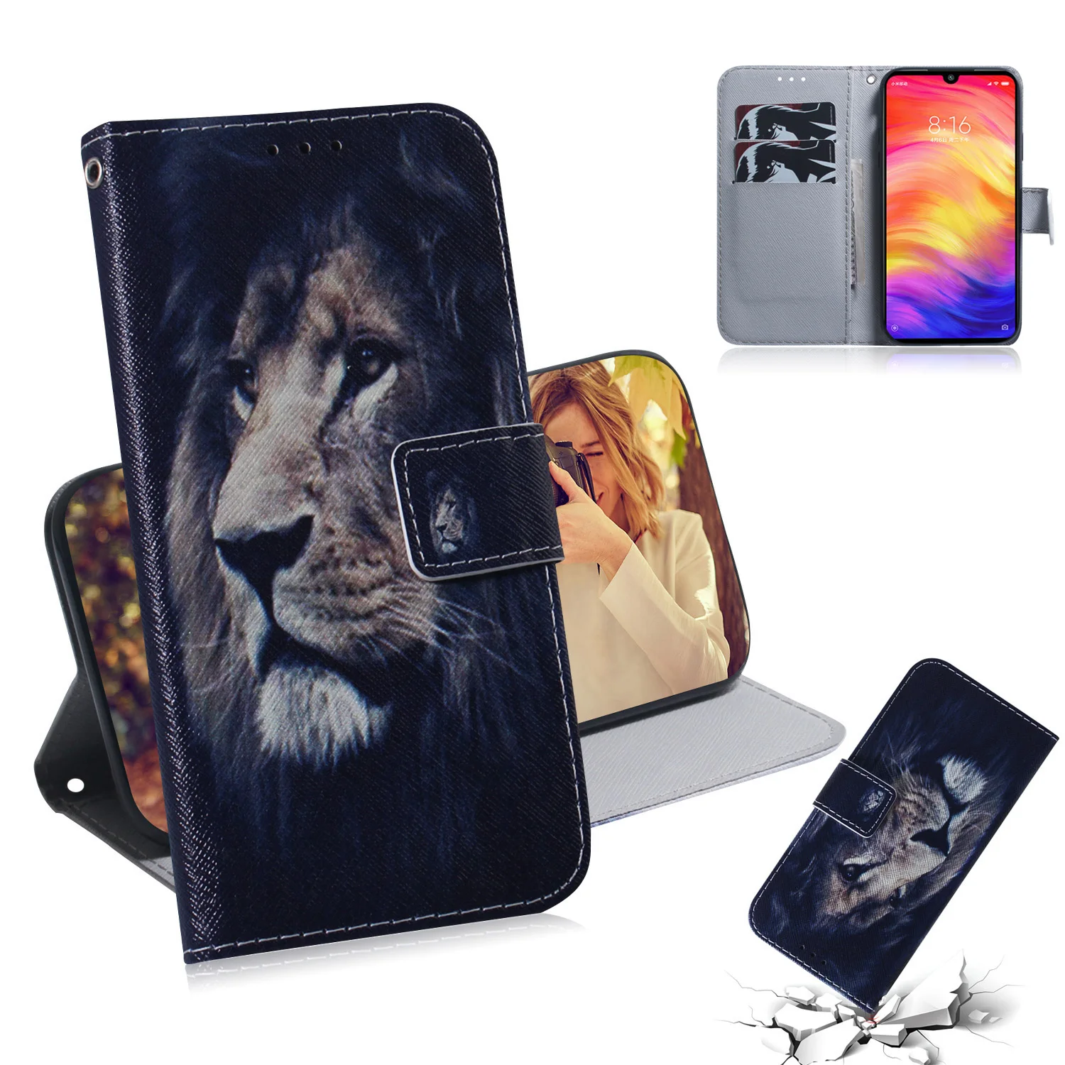 Кожаный чехол-книжка для Fundas Xiaomi Redmi K20 Pro, чехол для Redmi Go Redmi 7A Note7, чехол с рисунком совы, кошелек, чехол для телефона s