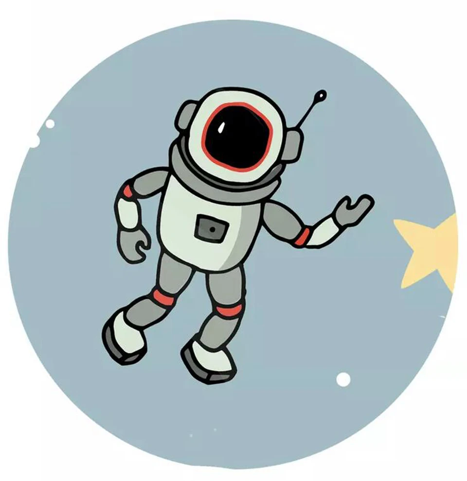 Обои фото детские обои на заказ Настенные обои Фэнтези Космос астронавт Фреска контакт мультфильм фон настольная роспись