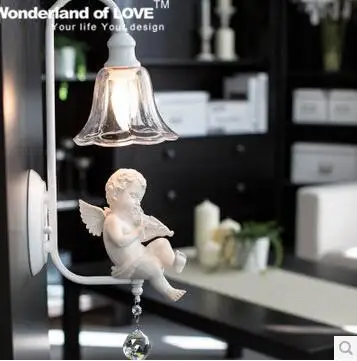 Рог/скрипка смола ангел светильник резьба романтика настенная лампа WLL 9|wall lamp|wall