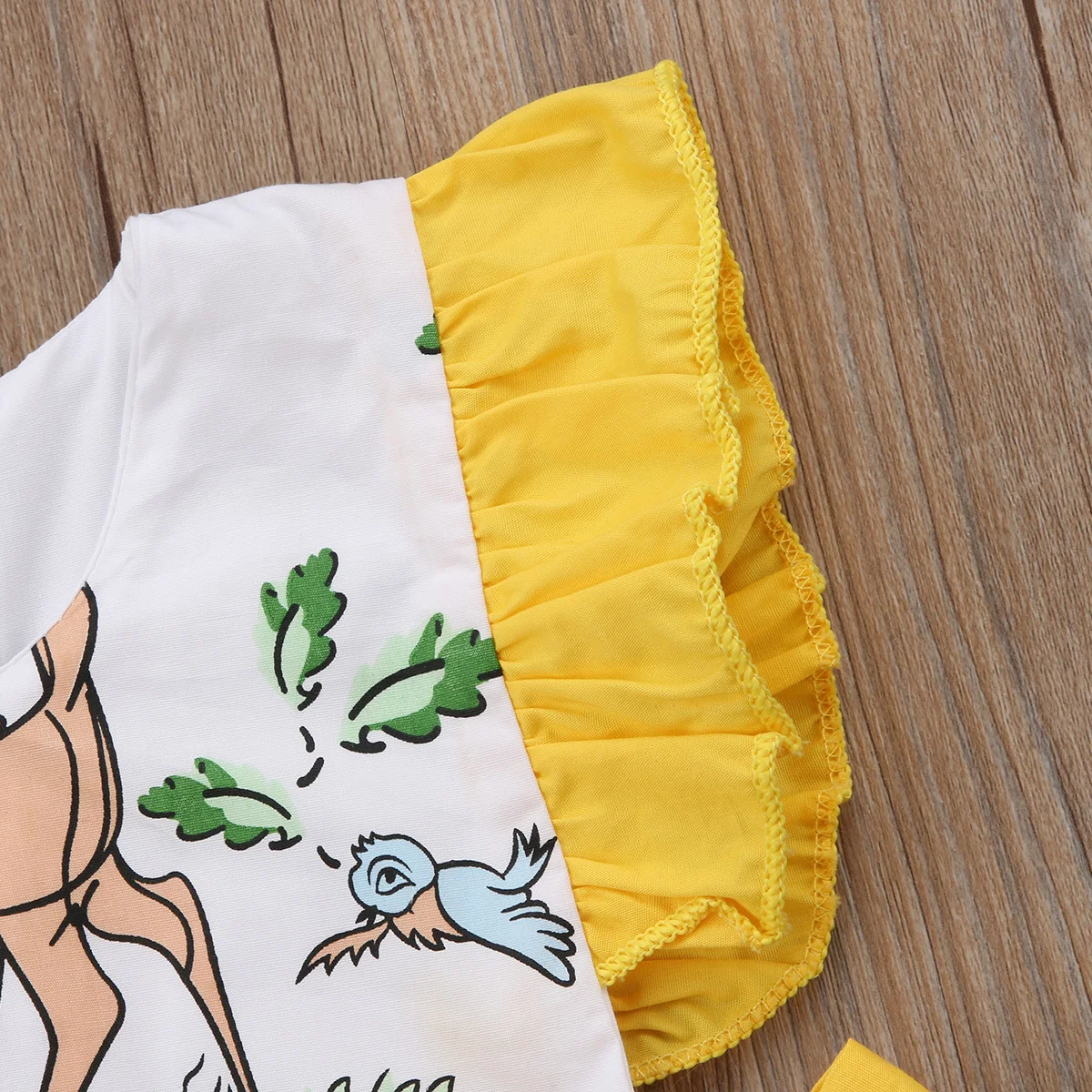 Pudcoco/Летний кружевной комбинезон с принтом оленя для новорожденных девочек