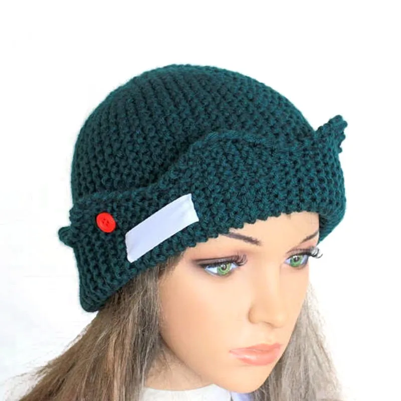 dark green Женские аксессуары, шапка бини, Осень-зима, мягкая, теплая, Вязанная, бини, шапка, Череп, горро, лыжная шапка s, ривердейл, джагхед, Джонс, шапочка - Цвет: dark green