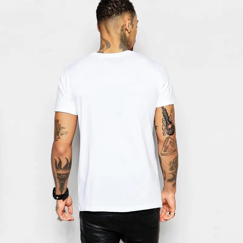 Мужские футболки летние хлопковые повседневные мужские с круглым вырезом и