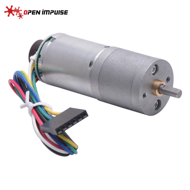 JGA25 371 мотор редуктор постоянного тока 95 RPM 12V с кодером (95 ОБ/мин при 12 В)|encoder| |