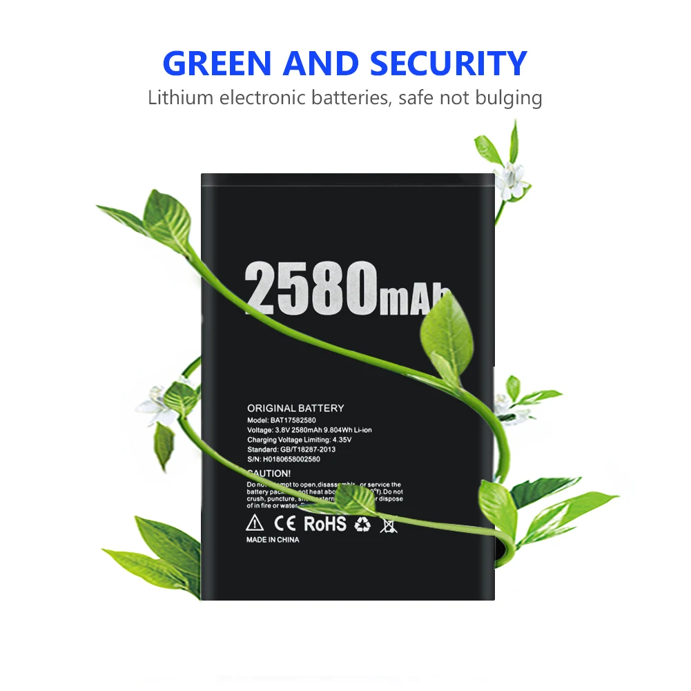 Перезаряжаемые 3 8 V 2580mAh батареи сотового телефона BAT17582580 литий ионный Батарея Для